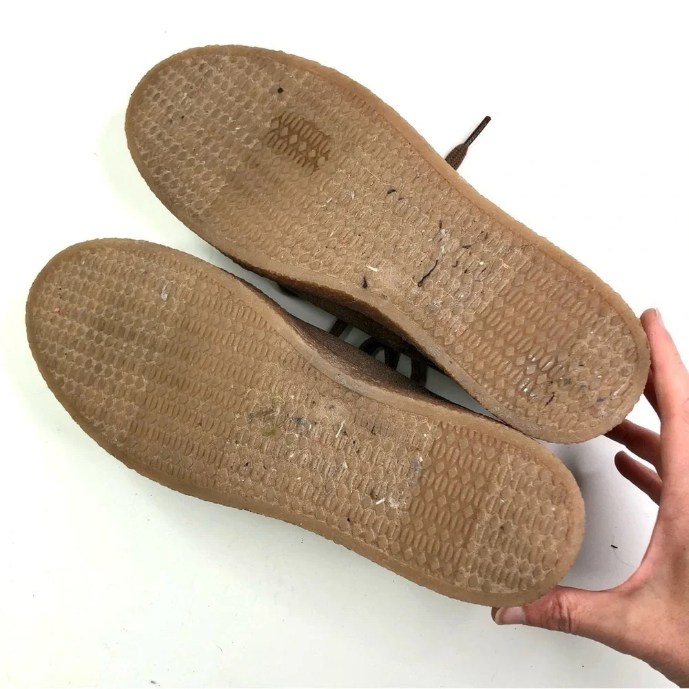 Hush Puppies Brown Platform Lace-Up Shoes